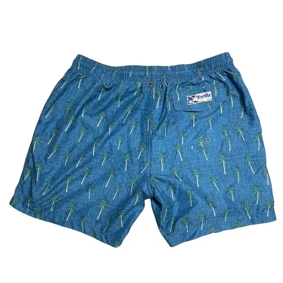 🆕 Blue Palm Tree Bathing Suit Swim by Trunks Surf & Swim Co Swim Shorts - Picture 4 of 7